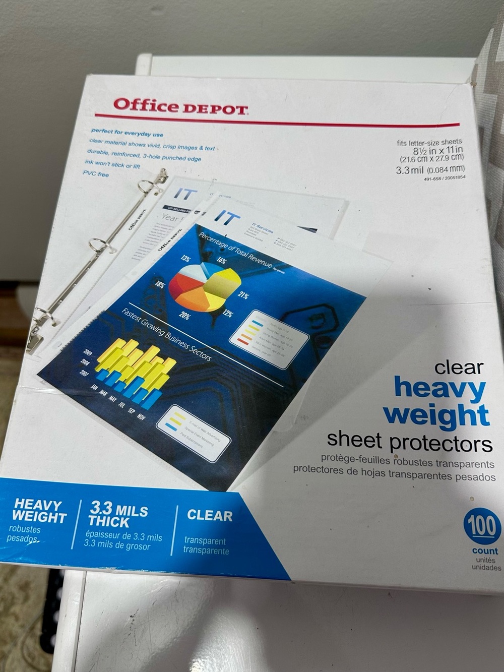 Office Depot Clear Heavy Weight Sheet Protectors - Clear (Qty 75+)